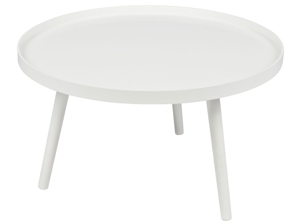 Bílý kulatý konferenční stolek ø 60 cm Mesa – WOOOD - Bonami.cz