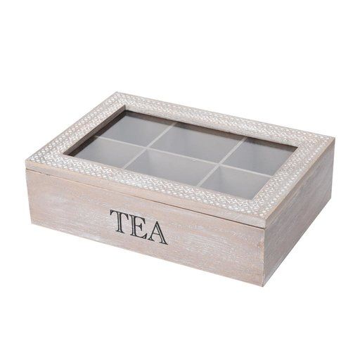 EH Excellent Houseware Krabička na čaj se 6 přihrádkami, čajový box - EMAKO.CZ s.r.o.