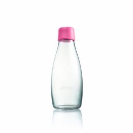 Fuchsiová skleněná lahev ReTap, 500 ml