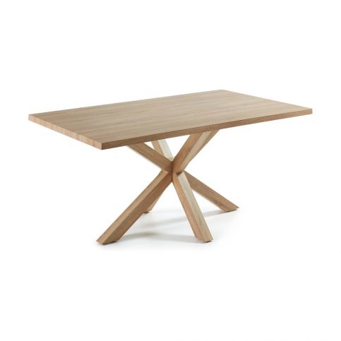 Jídelní stůl s dřevěným podnožím La Forma Arya, 90 x 160 cm - Bonami.cz