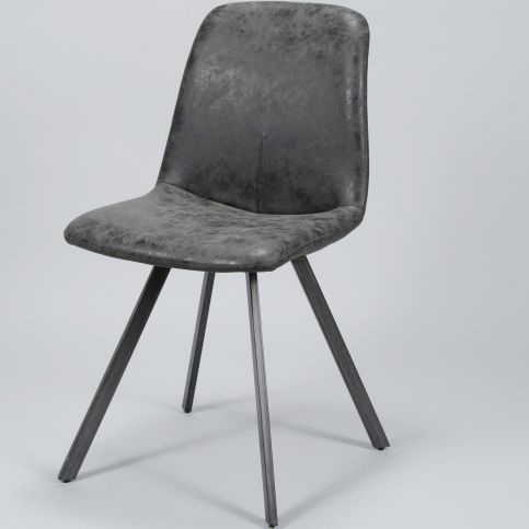 Jídelní židle hladká, dvojitě prošívaná černá - Nábytek aldo - NE