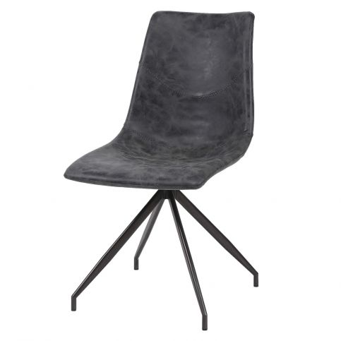 Jídelní židle se čtyřmi ocelovými zakřivenými nohami černá - Nábytek aldo - NE