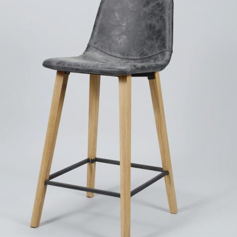 Jídelní židle se čtyřmi ocelovými zakřivenými nohami tmavě hnědá - Nábytek aldo - NE