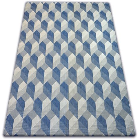  Kusový koberec Flat Cube modrý 200x290 - Z-ciziny.cz