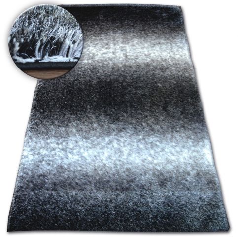  Kusový koberec Shaggy SPACE Lights 3D černo-šedý 140x190 - Z-ciziny.cz