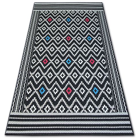  Kusový sisalový koberec Patterns černý 140x200 - Z-ciziny.cz