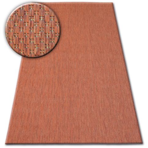  Kusový sisalový koberec Riddim oranžovo-červený 80x150 - Z-ciziny.cz