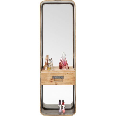 Nástěnné zrcadlo se zásuvkou Kare Design Curve, 120 x 36 cm - Bonami.cz