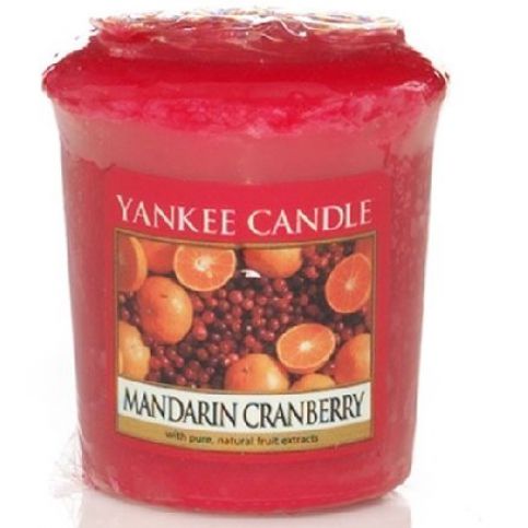 Votivní vonná svíčka Yankee Candle Mandarin Cranberry - Mandarinky s brusinkami 50 GRAMŮ - Favi.cz