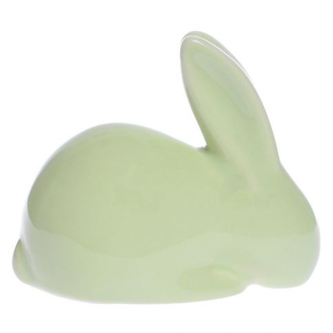 Zelená keramická dekorativní soška Ewax Cute Rabbit - Bonami.cz