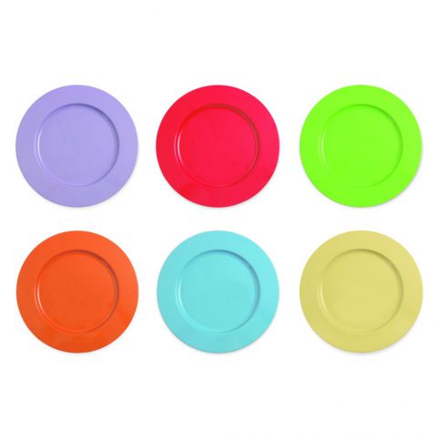 Sada 6 barevných jídelních talířů Villa d\'Este Margarita, Ø 33 cm - Bonami.cz