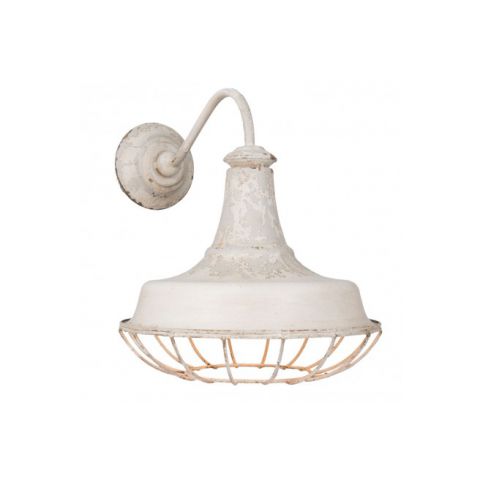 Nástěnná bílá vintage lampa - 35*46*39 cm Clayre & Eef - LaHome - vintage dekorace
