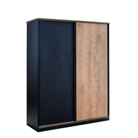 Prostorná šatní skříň s posuvnými dveřmi Black - Nábytek aldo - NE