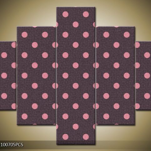 Vícedílný obraz Růžové puntíky 100x70 cm - LEDobrazy.cz