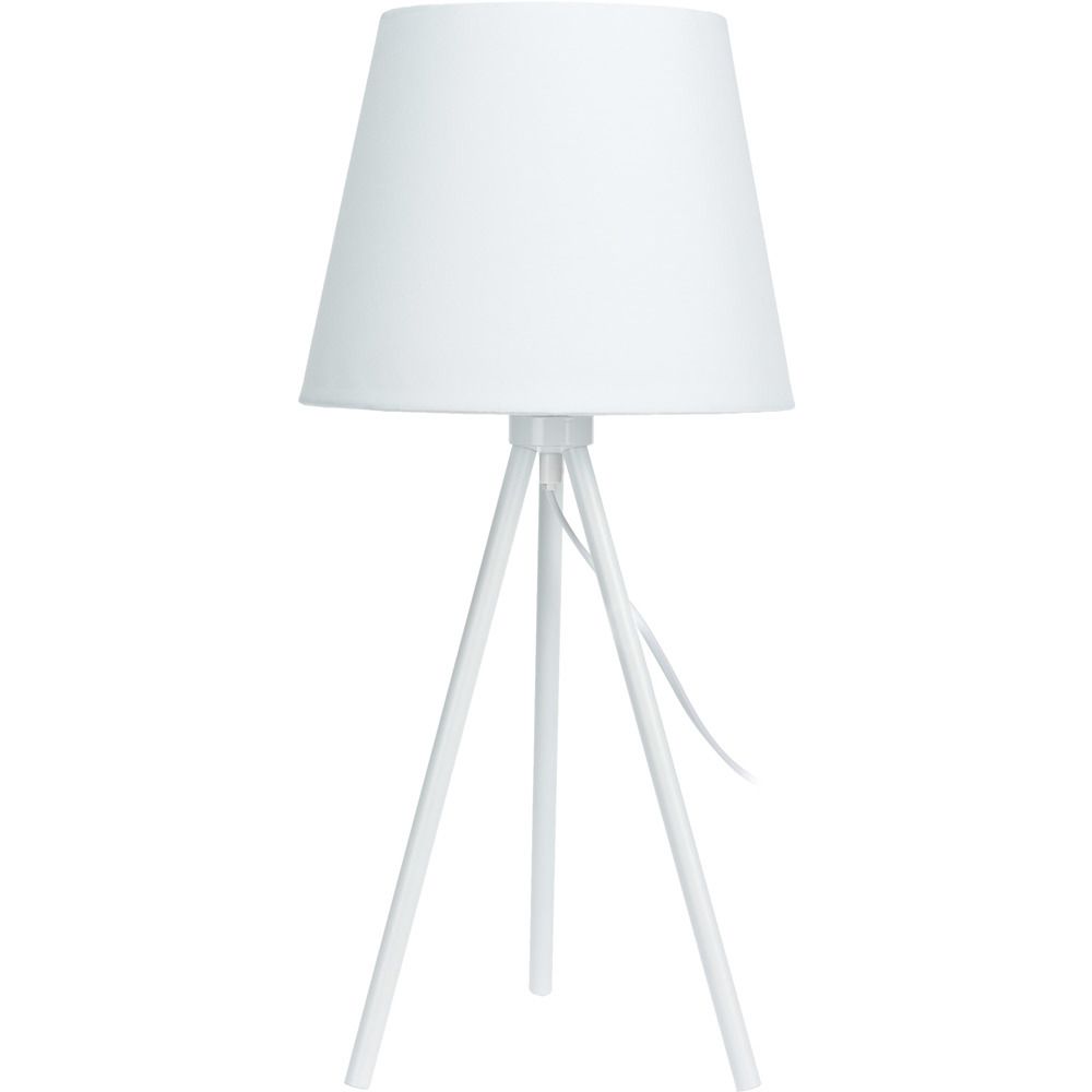 DekorStyle Bílá stolní lampa se stínidlem 55 cm - Houseland.cz