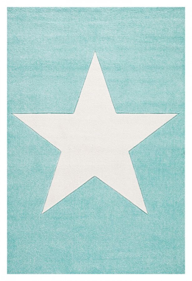 Forclaire Dětský koberec STAR mátovo-bílý 80x150 cm - ATAN Nábytek