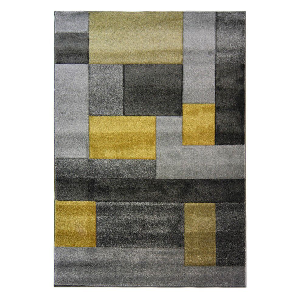 Šedo-žlutý koberec Flair Rugs Cosmos, 80 x 150 cm - Bonami.cz