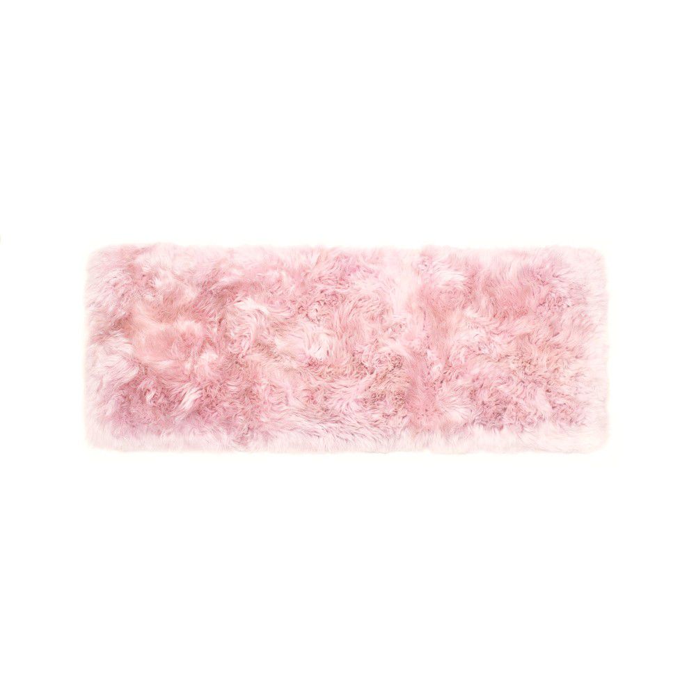 Růžový koberec z ovčí vlny Royal Dream Zealand Long, 70 x 190 cm - Bonami.cz