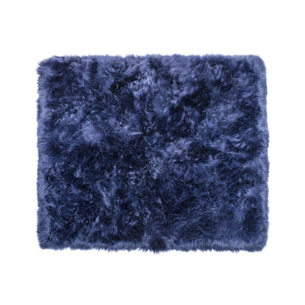Tmavě modrý koberec z ovčí kožešiny Royal Dream Zealand Sheep, 130 x 150 cm - Bonami.cz