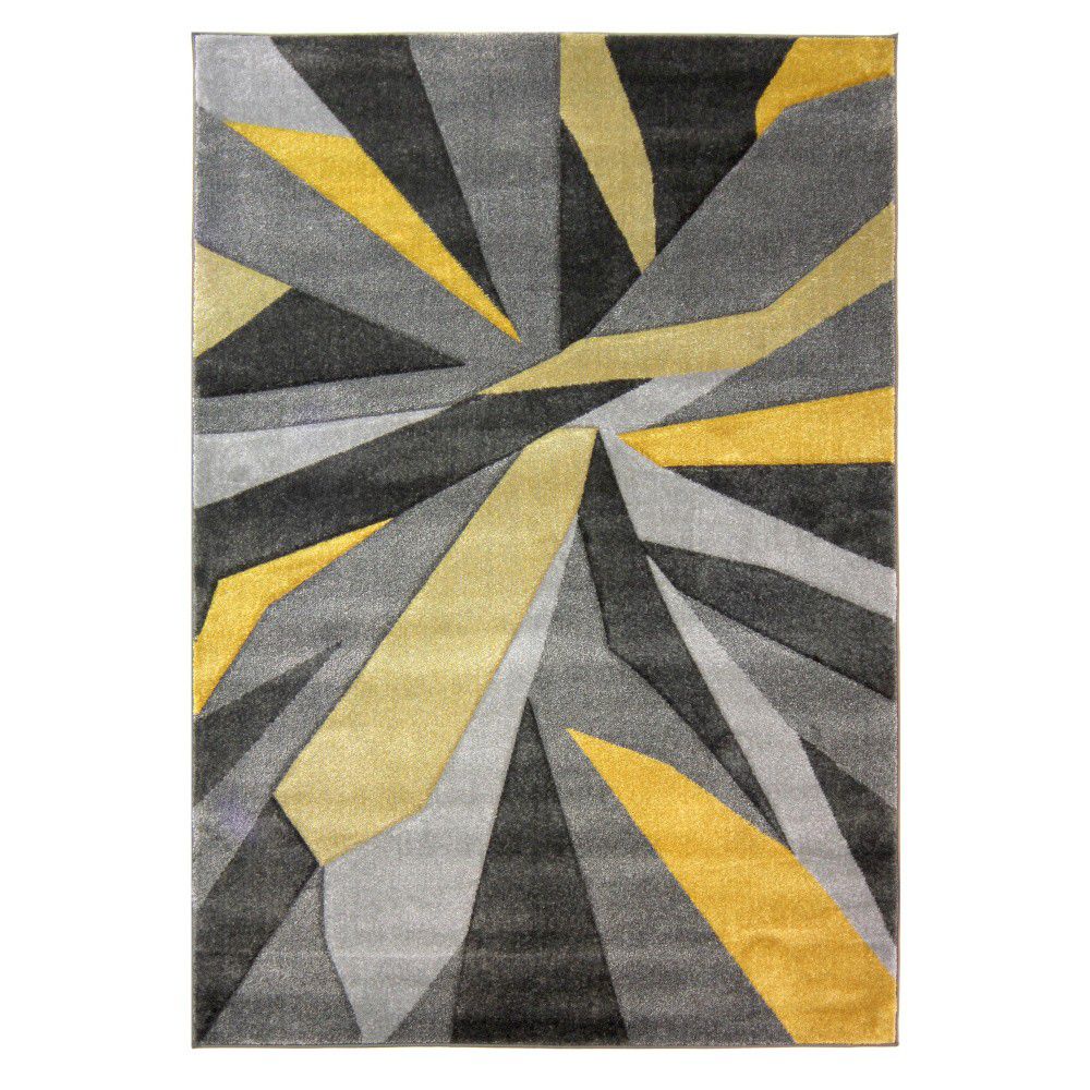 Žlutošedý koberec Flair Rugs Shatter Ochre, 80 x 150 cm - Bonami.cz