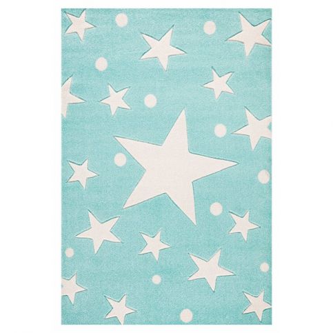 Forclaire Dětský koberec STARS mátový 80x150 cm - ATAN Nábytek