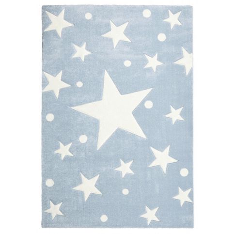 Forclaire Dětský koberec STARS modrá/bílá 80x150 cm - ATAN Nábytek