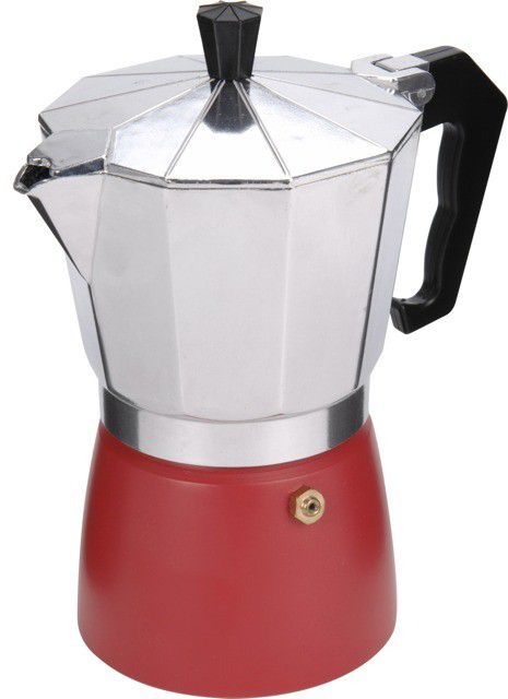 EH Excellent Houseware Hliníkový kávovar v červené barvě ESPRESSO, 18x16x10 cm, 300 ml - EMAKO.CZ s.r.o.