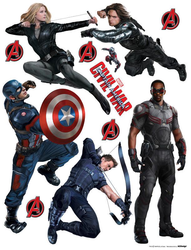 AG Design Captain America: Civil War2 - samolepka na zeď 65x85 cm - GLIX DECO s.r.o.