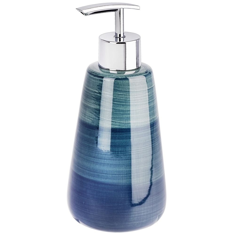 Dávkovač na mýdlo v modré barvě POTTERY PETROL, 18x8 cm, 360 ml, WENKO - Bonami.cz