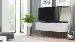 Halmar TV stolek LIVO 160W barevné provedení bílý mat/bílý lesk - Sedime.cz