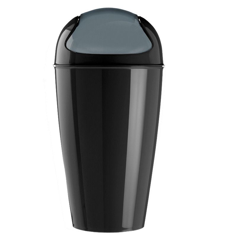 Kancelářský odpadkový koš DEL XL, 30 l - barva černá, KOZIOL - EMAKO.CZ s.r.o.