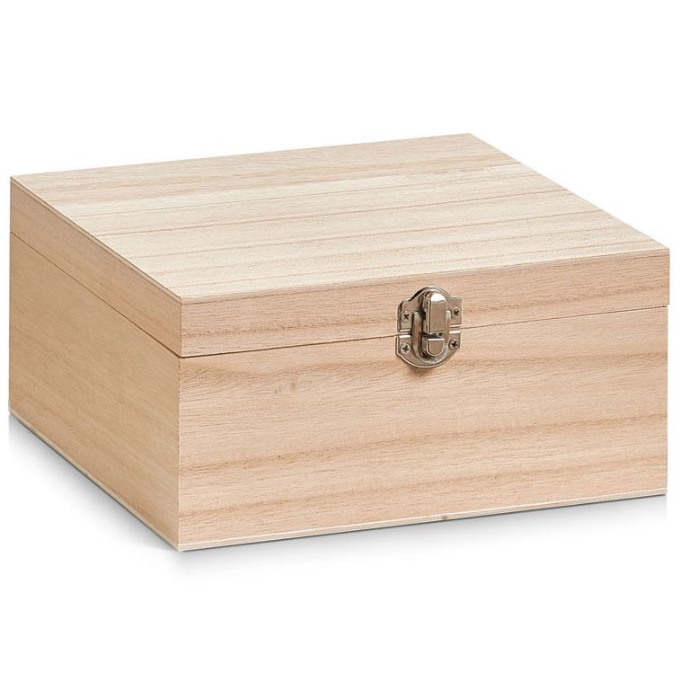 Dřevěná krabička, 20x20x9,5cm, 4 l, ZELLER - EDAXO.CZ s.r.o.
