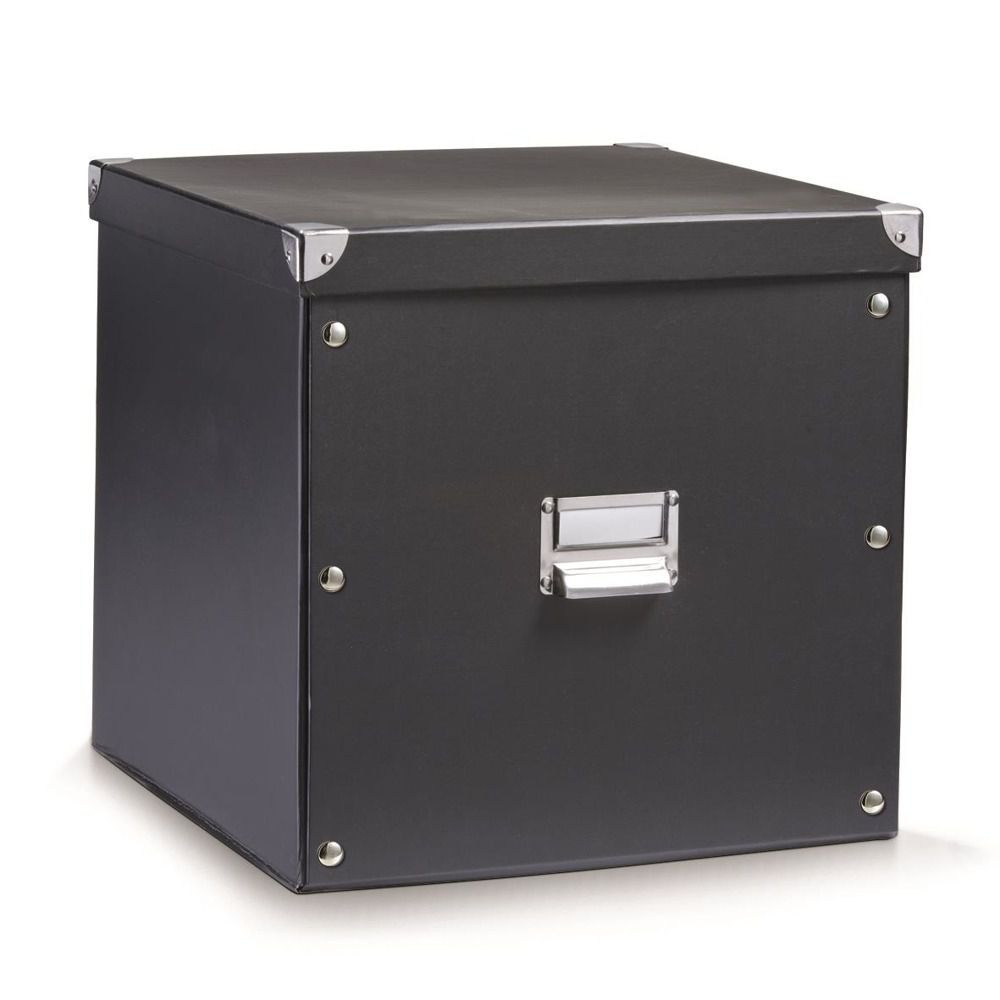 Box pro skladování, 34x33x32 cm, barva černá, ZELLER - EMAKO.CZ s.r.o.