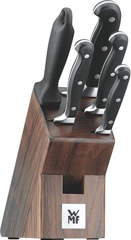 Sada 4 nožů a ocílky ze speciálně kované nerezové oceli a kuchyňského bloku WMF Spitzenklasse Plusn - Chefshop.cz