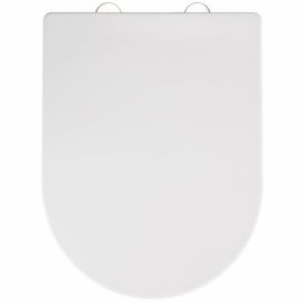 Bílé WC sedátko se snadným zavíráním Wenko Calla, 47 x 35,5 cm