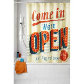 Barevný sprchový závěs Wenko Open, 180 x 200 cm