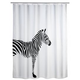 Sprchový závěs, textilní, Zebra, 180x200 cm, WENKO