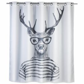 Sprchový závěs Mr Deer, textilní, 180x200 cm, WENKO