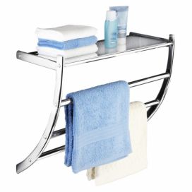 Věšák na ručníky PASCARA + koupelnová police, 2 v 1, WENKO