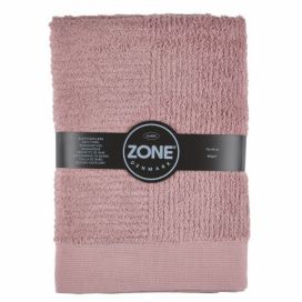 Růžová bavlněná osuška Zone Classic, 70 x 140 cm