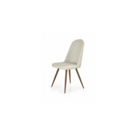 Halmar židle K214  barva tmavě krémová, dub medový