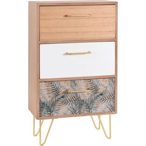 Home Styling Collection Dřevěná skříňka na drobnosti FERN DESIGN - se 3 zásuvkami - EMAKO.CZ s.r.o.