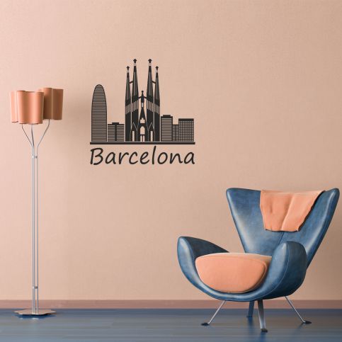 Samolepka na zeď - Barcelona (59x60 cm) - PopyDesign - Popydesign