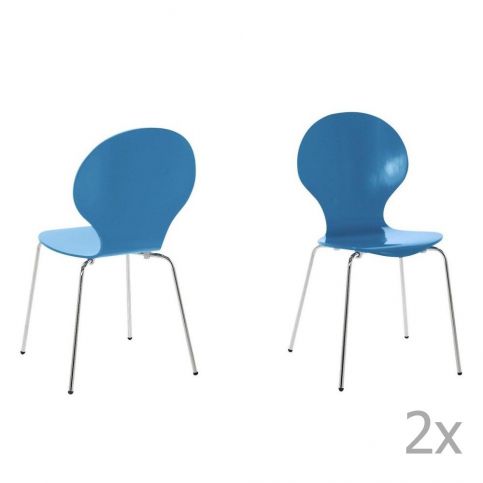Sada 4 modrých jídelních židlí Actona Marcus - Bonami.cz