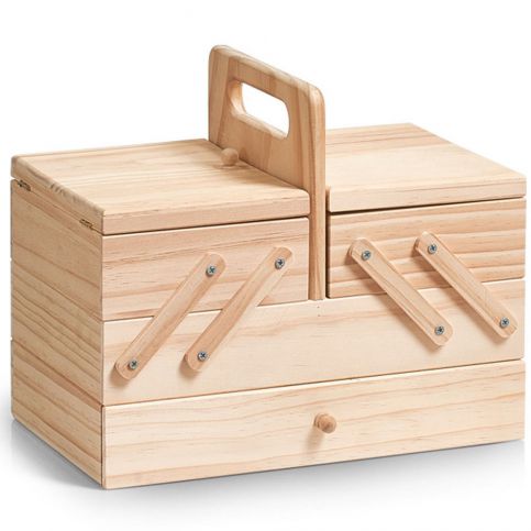 Dřevěný box na šicí potřeby - klasický s 5 přihrádkami, ZELLER - EMAKO.CZ s.r.o.