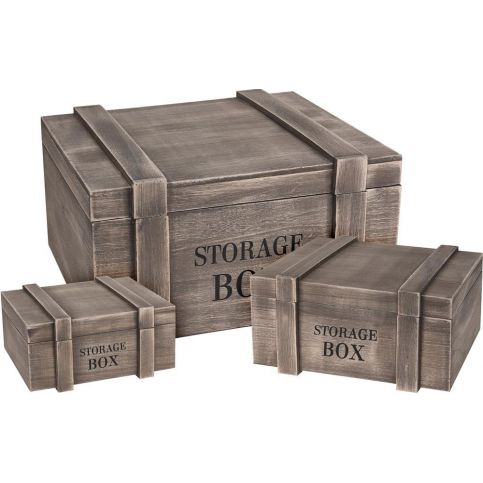 Box pro skladování, dřevěný - 3 ks Storagesolutions - EMAKO.CZ s.r.o.