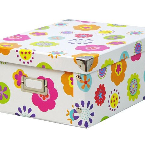 Box pro skladování, 31x26x14 cm, téma - květy, ZELLER - EMAKO.CZ s.r.o.