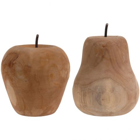 Ovoce ze dřeva, jablko a hruška, handmade, 20 cm Home Styling Collection - EMAKO.CZ s.r.o.