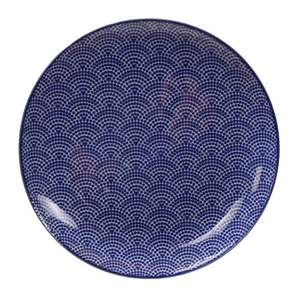 Modrý porcelánový talíř Tokyo Design Studio Dots, ø 25,7 cm - Bonami.cz