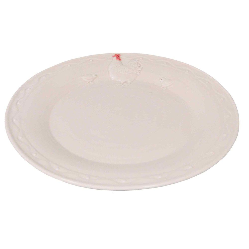 Bílý keramický talíř Antic Line Hen, ⌀ 25 cm - Bonami.cz